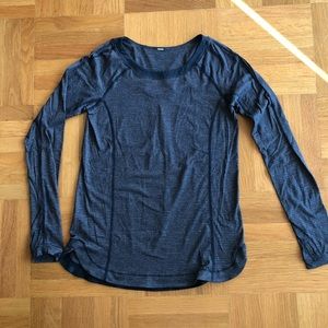 Lululemon blue long sleeved workout top